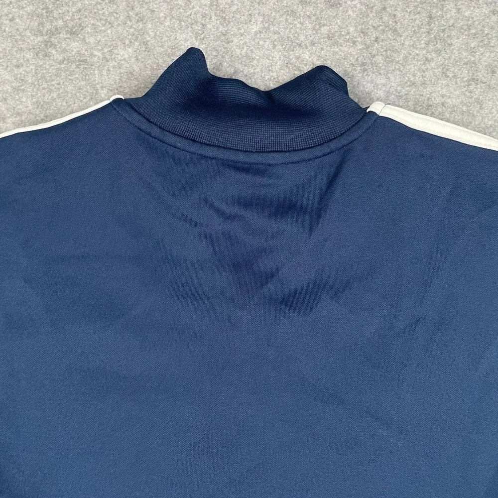Adidas AEROREADY Mens Jacket L Navy Blue Striped AEROREADY performance fabric